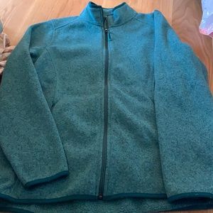 LL Bean green zip up